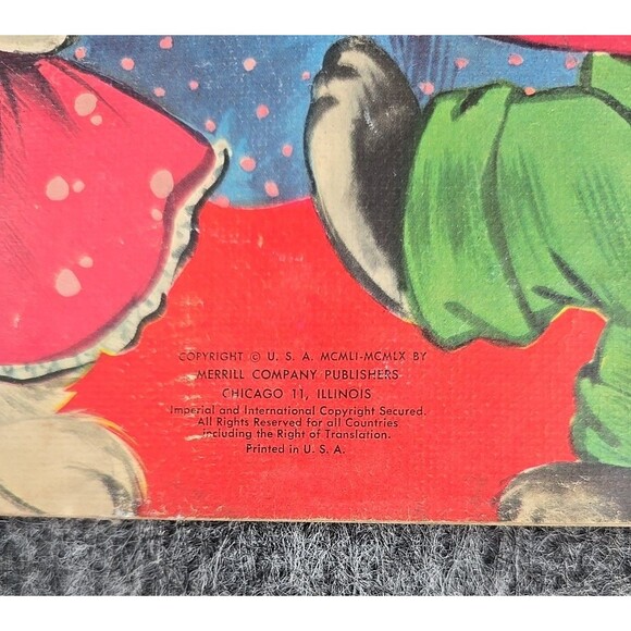 Merrill Co. Vintage Nursery Rhymes Book Lot of 3 Linen Children's Book - Picture 11 of 14